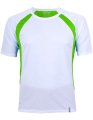 Heren Sportshirt CONA SPORTS Pace Tech Tee Wit-Lime
